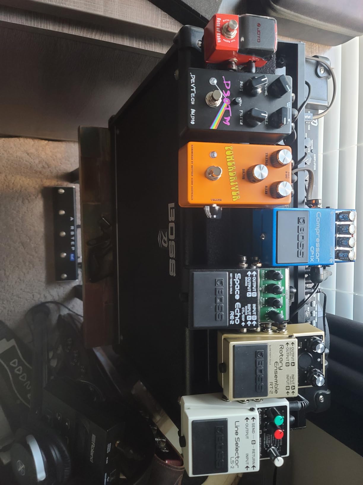 LEKATO Guitar Pedal Board, Pedal Board with Built-in Power Supply, 19x5.1x1.8