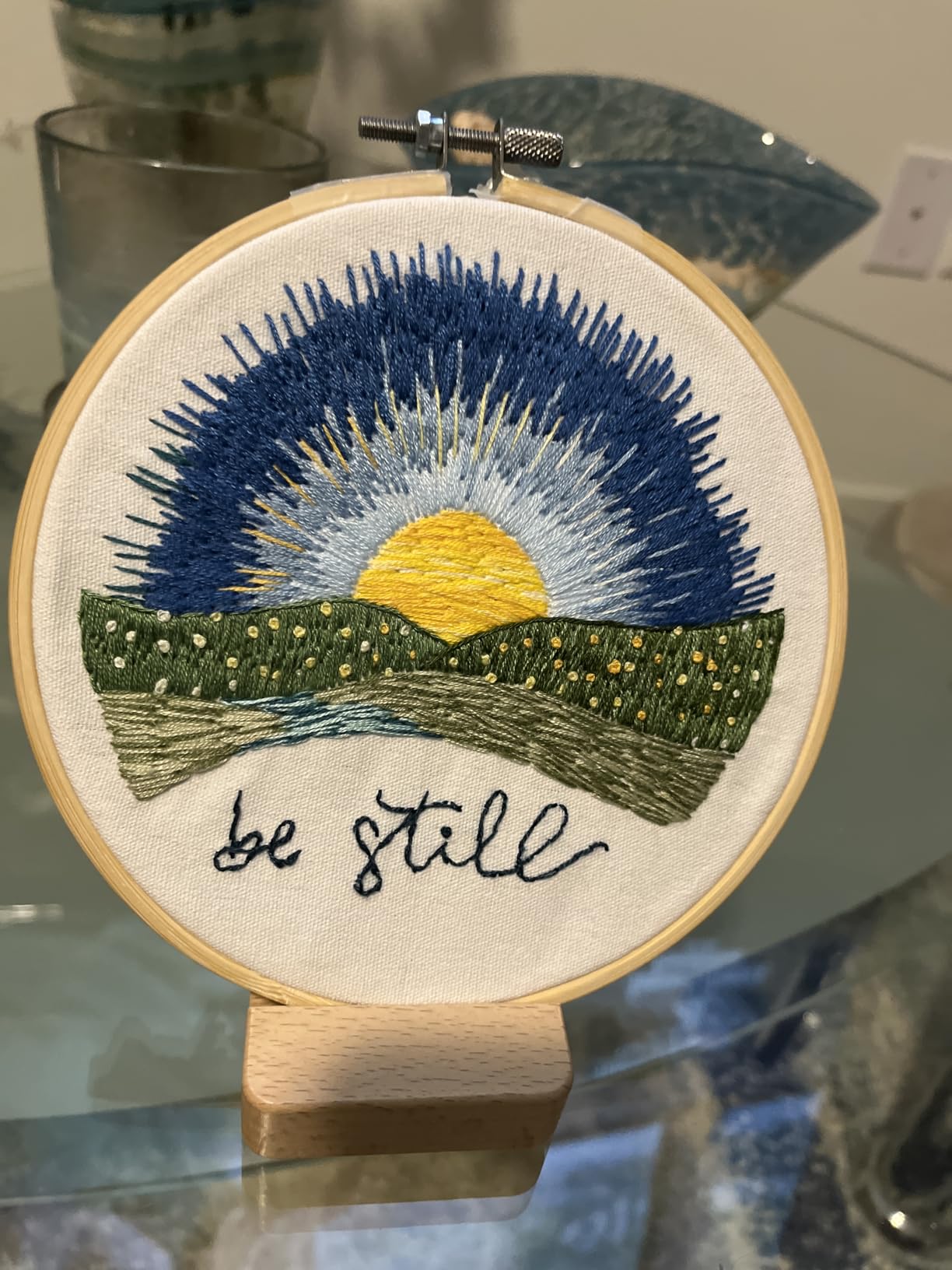 Elly & Grace Christian Embroidery Kit with Embroidery Hoop, Easy Embroidery Kit for Beginners and Adults, Full Embroidery Hoop Kit with Needles and Thread Included (It is Well) customer photo 2