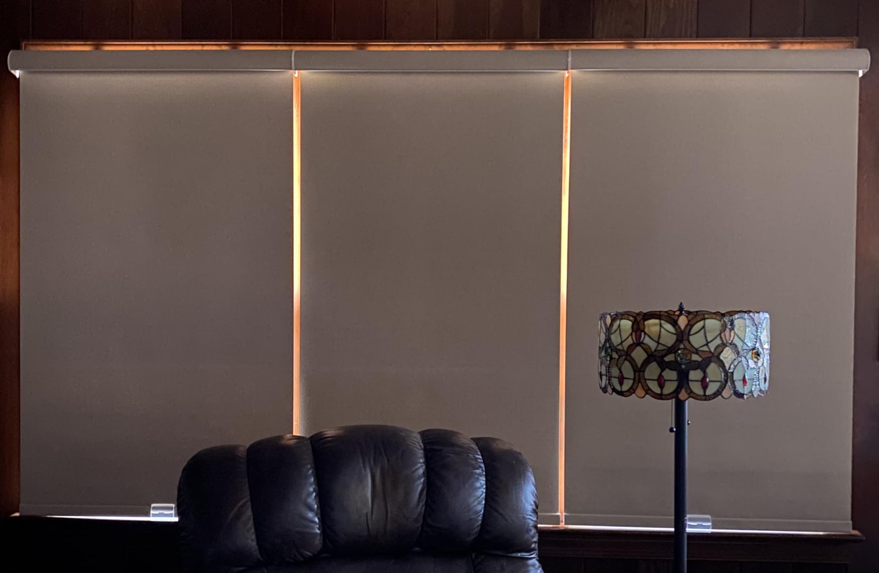 Boolegon Blackout Roller Shades for Windows, White, Custom Size | Pull Down Blinds for Indoor Windows Cordless, Linen Fabric, Thermal Insulated UV Protection for Home Bedroom Office Door customer photo 2