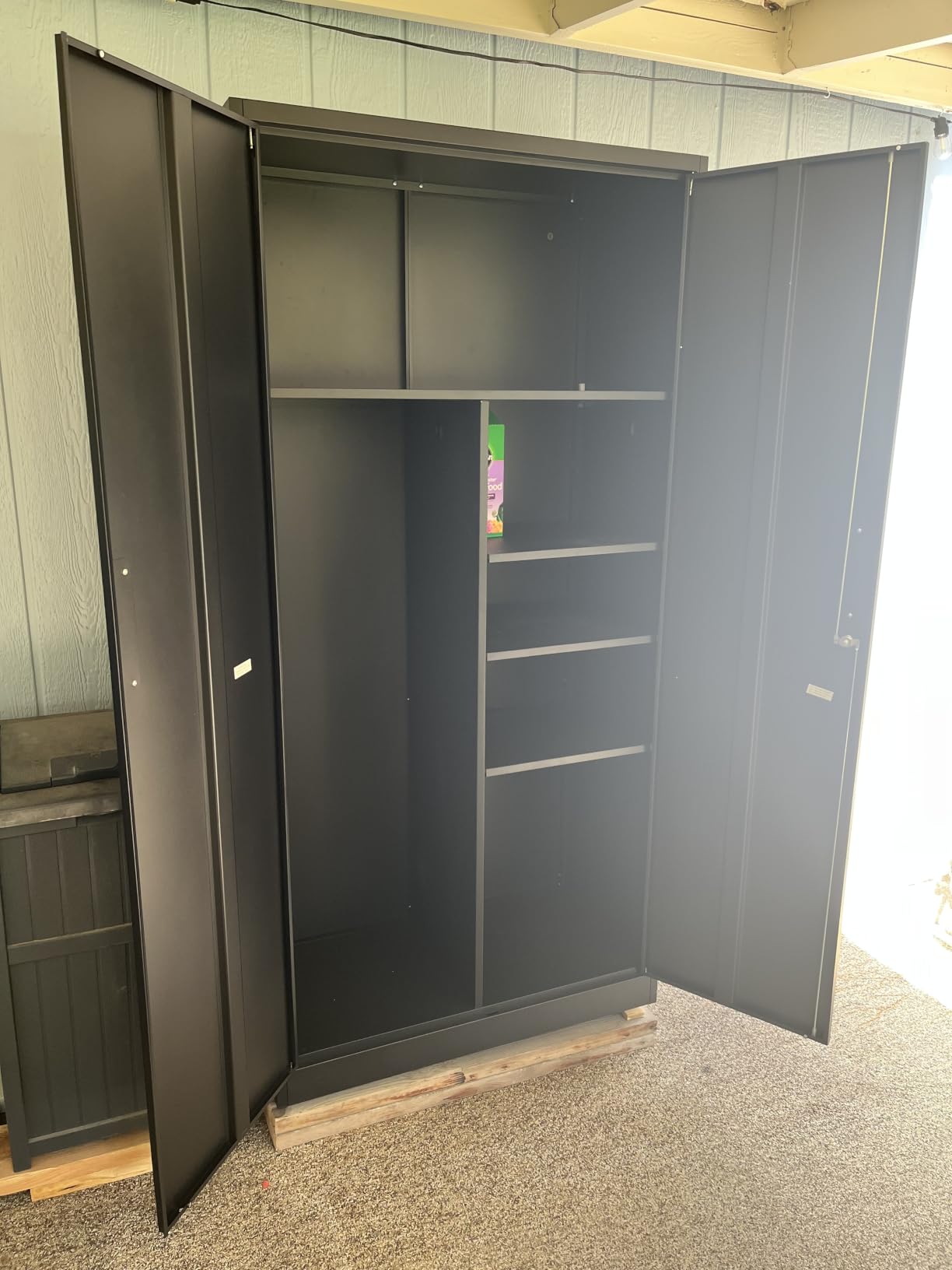 SISESOL White Metal Storage Cabinet with Doors and Shelves, 36 inch Small Metal Cabinet with Lock, Short Garage Storage Cabinets, Locking Steel Cupboard for Home, Office, Kitchen, Garages customer photo 1