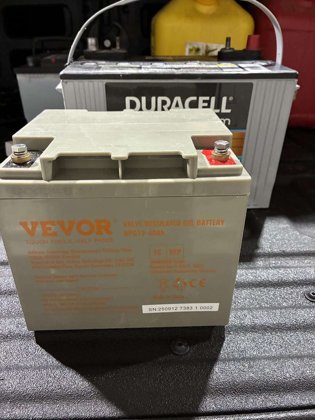 VEVOR Deep Cycle Battery, 12V 100 AH, AGM Marine Rechargeable Battery, High Self-Discharge Rate 800A Current, for RV Solar Marine Off-Grid Applications UPS Backup Power System customer photo 1