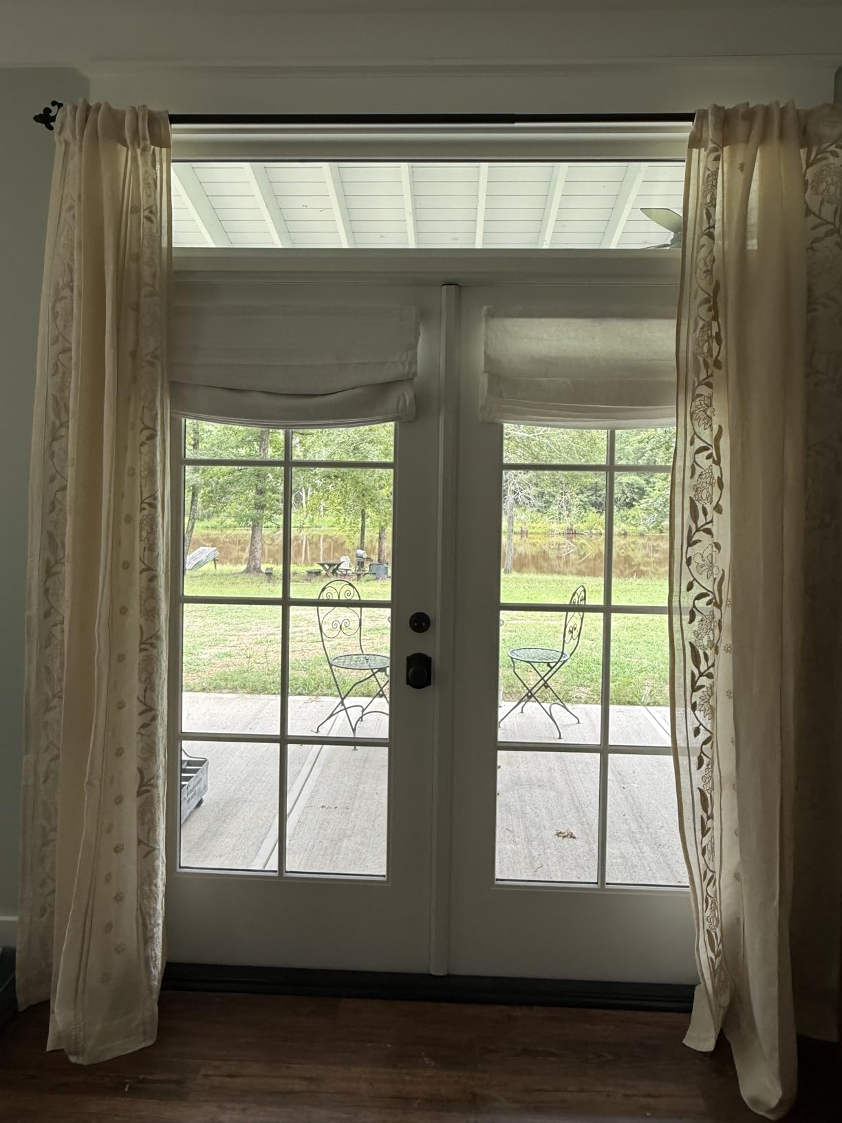 FANXINCAIWEI Roman Shades: Premium Handmade Relaxed Natural Linen for Windows customer photo 2