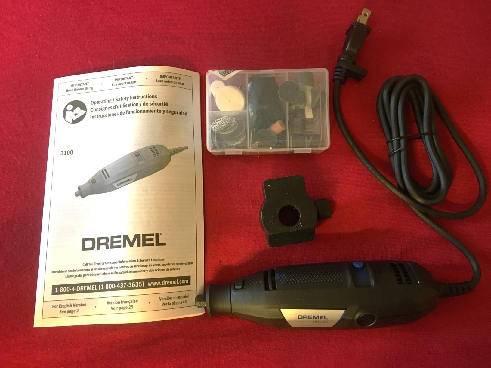Dremel 3100-2/60 Variable Speed Rotary Tool Kit- 2 Attachments and 60 Accessories, Ideal for a Variety of Crafting and DIY Projects- Cutting, Sanding, Grinding, Polishing, Drilling, and Engraving customer photo 1