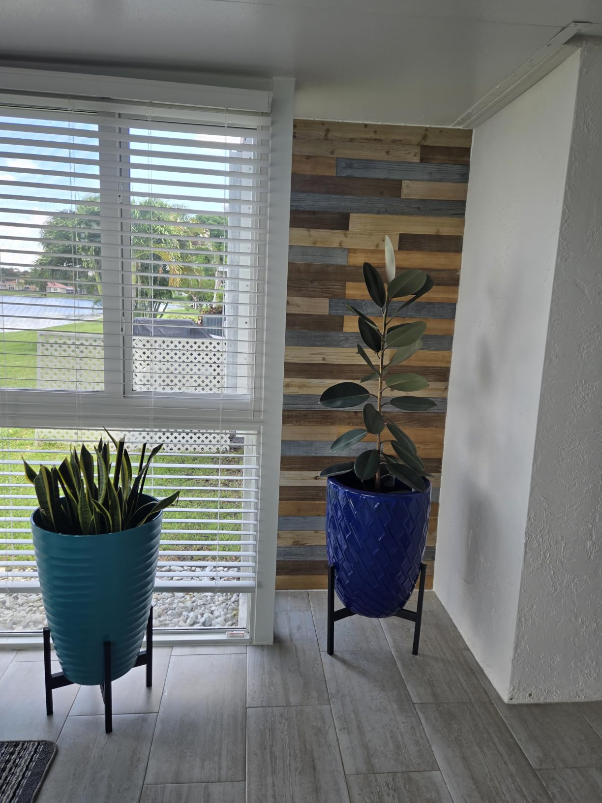 Peel & Stick Real Wood Planks, Rustic Reclaimed Barn Wood Paneling, Brown Gray Combinations, 10.5 sq. ft customer photo 1