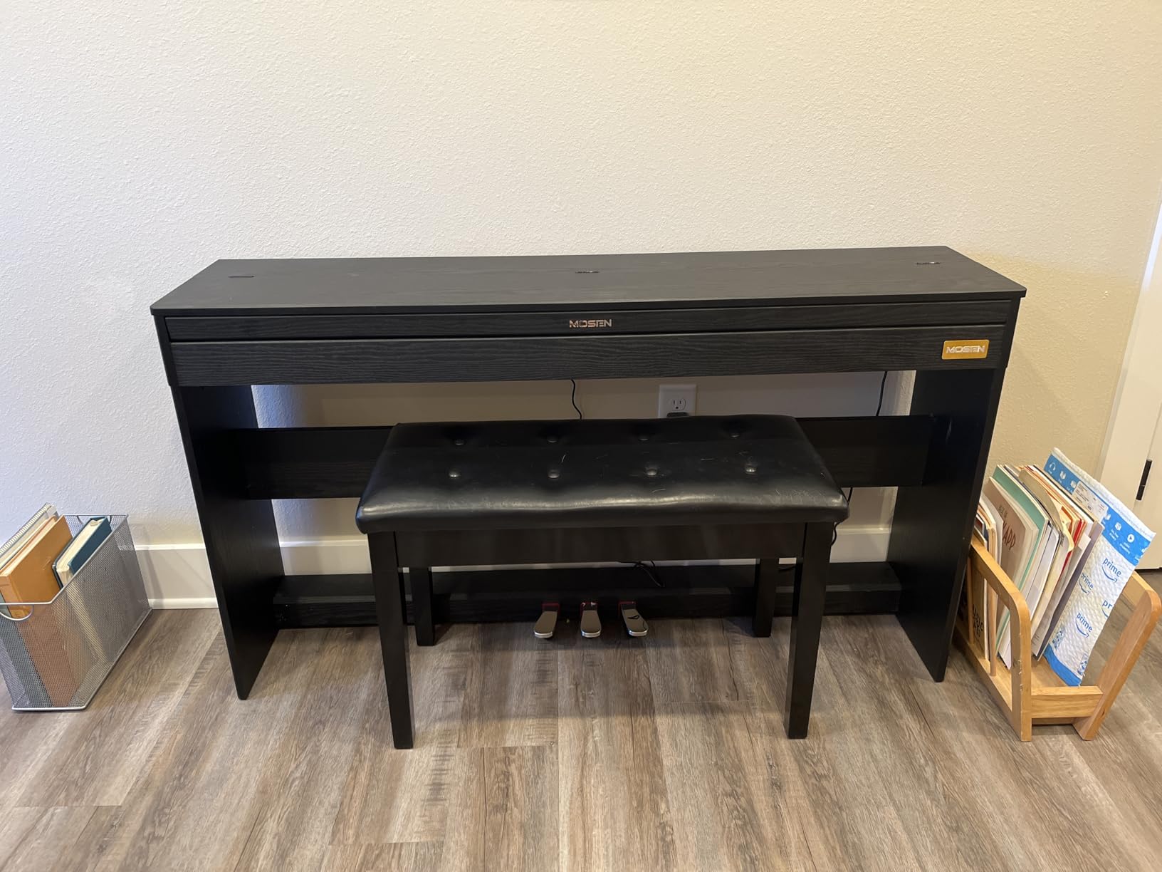 MOSEN 88 Key Fully Weighted Digital Piano Graded Hammer Action Keyboard | 380 Tones, Triple Pedal, Upright Wood Stand and USB-MIDI Support; Full Size Home Electric Piano for Beginners, MDP-110 customer photo 2