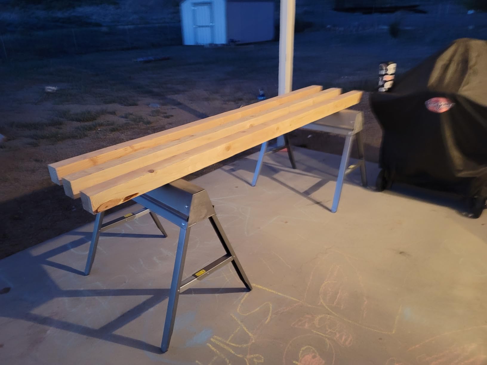 PRO SOURCE Folding Steel Sawhorse: Sturdy Space Saving Design, One Saw Horse, 1000 Pound Capacity, 29