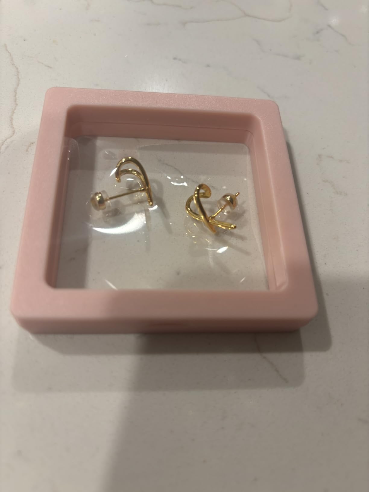 Gold Earrings for Women Trendy, 14K Gold Stud Earrings Dainty Earrings Simple Minimalist Gold Earrings Hypoallergenic Earring for Women Gifts customer photo 1