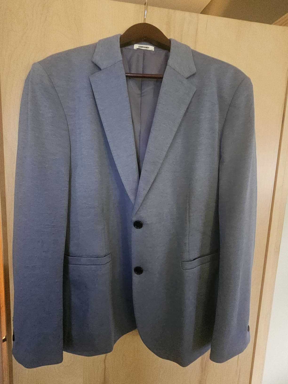 COOFANDY Mens Sport Coats Casual Knit Blazer Two Button Suit Jacket | Modern Slim-fit Silhouette with Structured Shoulders,Stretch Comfort & Versatile Style for Weddings,Business or Daily Wear customer photo 1