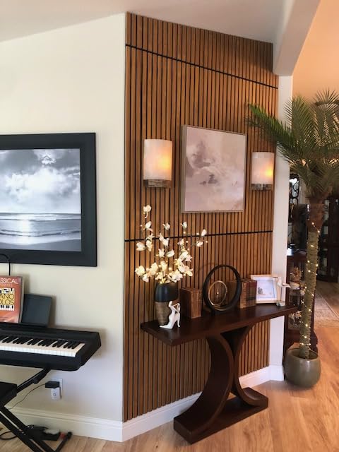Art3d 2-Pack Fluted Acoustic Wood Slat Wall Panel, 47.2 x 23.6 Inch, Teak customer photo 2