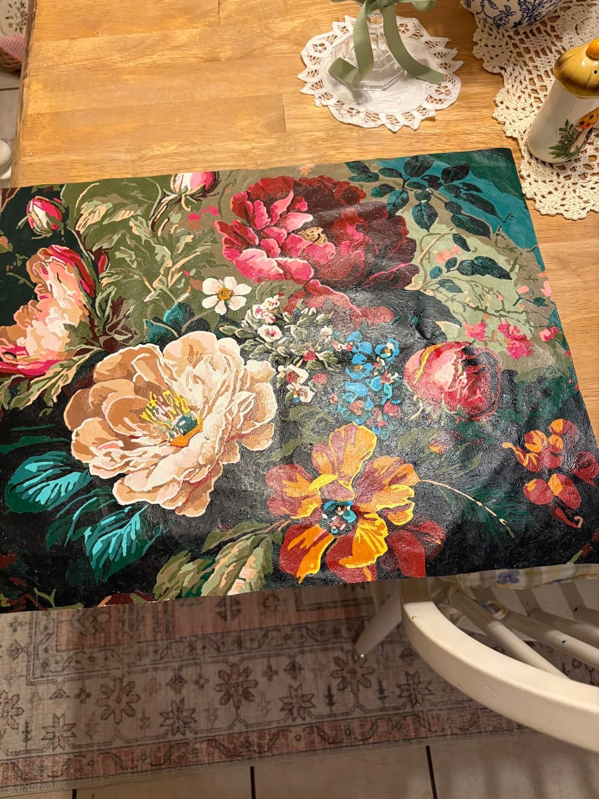 Arttoplus Flower Paint by Numbers Kit for Adults Canvas 16x20 inch | Flower Paint by Numbers Kits for Adults Beginner, Oil Acrylic Painting by Numbers for Gift Home Wall Decor (Without Frame) customer photo 1