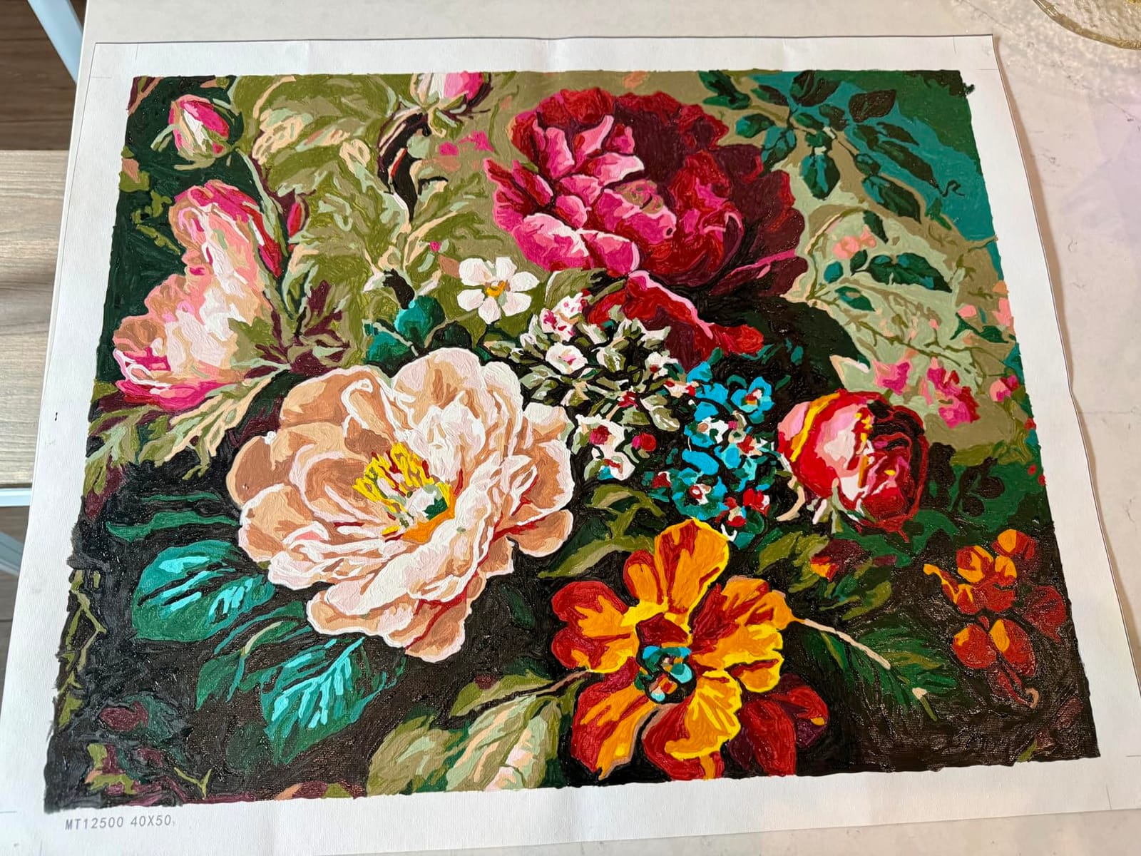 Arttoplus Flower Paint by Numbers Kit for Adults Canvas 16x20 inch | Flower Paint by Numbers Kits for Adults Beginner, Oil Acrylic Painting by Numbers for Gift Home Wall Decor (Without Frame) customer photo 2
