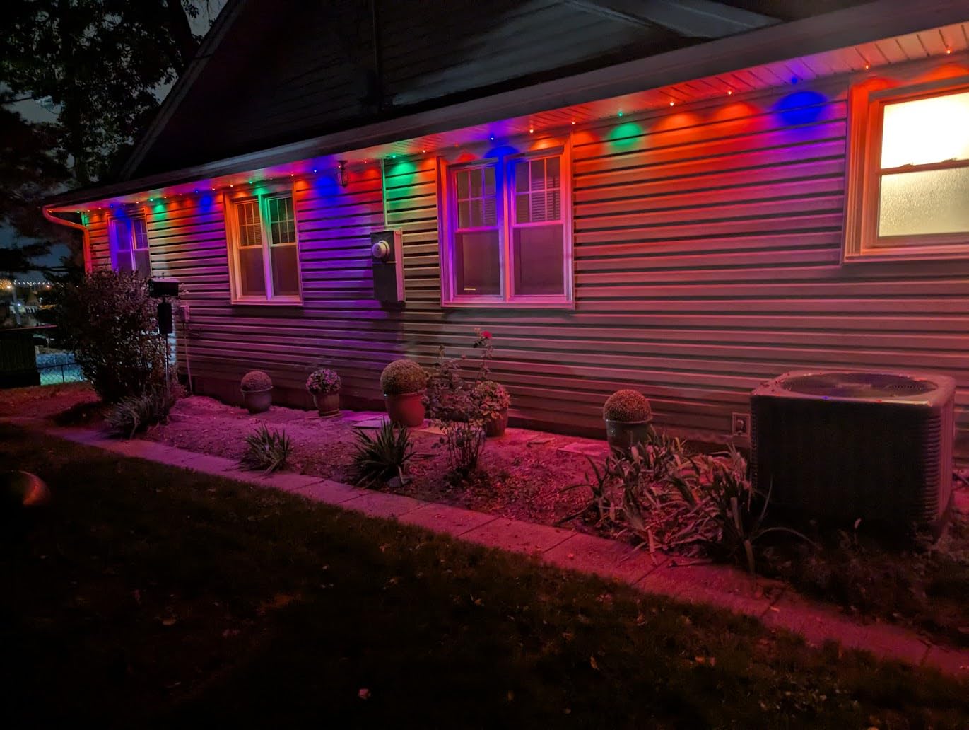 Enbrighten Eternity Permanent Outdoor Lights, 100ft, 72 Lights, Smart | White Cord, RGBWIC LEDs, Weatherproof, Cuttable, Link to 200ft, Christmas, App Control, Works with Alexa & Google Home customer photo 1