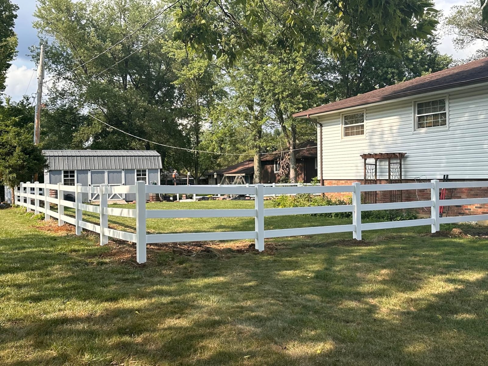 Weatherables 3-Rail 4' H x 320' W Vinyl Fence Project Pack - White Vinyl Fencing Kit customer photo 1