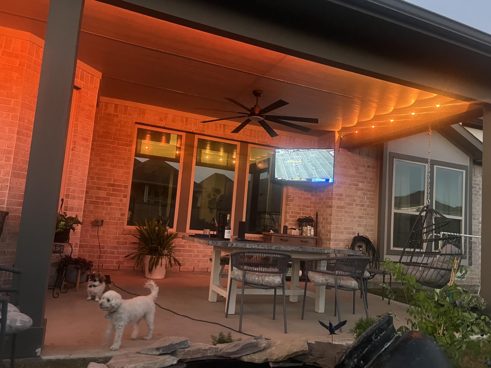 Govee Permanent Outdoor Lights 2, 100ft RGBIC Outdoor Lights with 100 Modes | 16 Million Colors, IP67 Waterproof for Outdoor, Patio, Deck, Backyard & Garden, Works with Alexa, Google Assistant, White customer photo 1