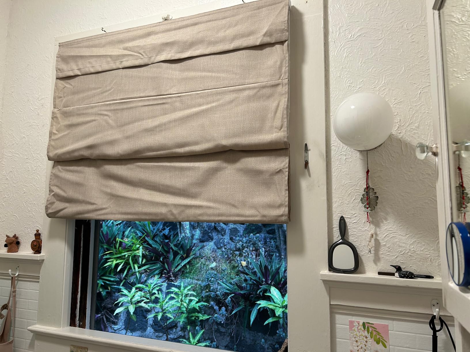 Chicology Cordless Roman Window Shade, Belgian Flax, 30