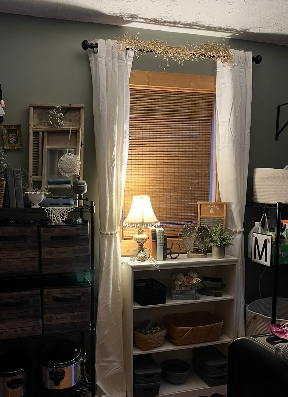 LazBlinds Cordless Bamboo Roman Shades, 34.5x48, Highfield Teak | Privacy Blinds for Interior Windows, Room Darkening Roll Up Bamboo Blinds for Home & Patio customer photo 2