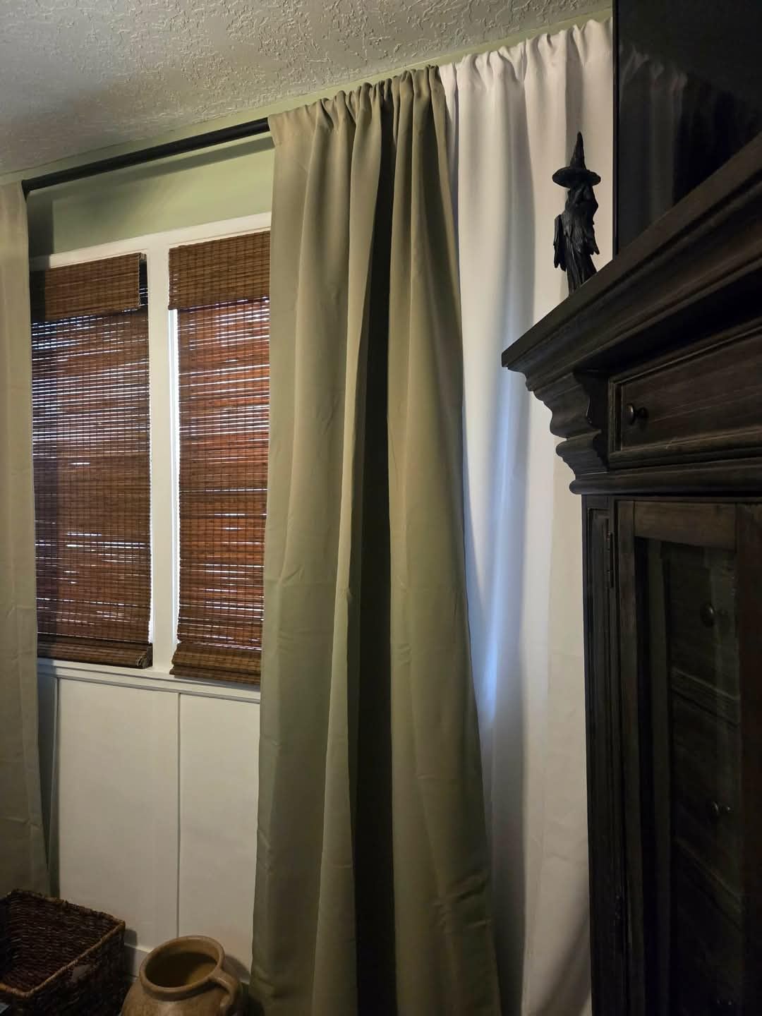 Cordless Bamboo Roman Shades w/Valance, 34.5