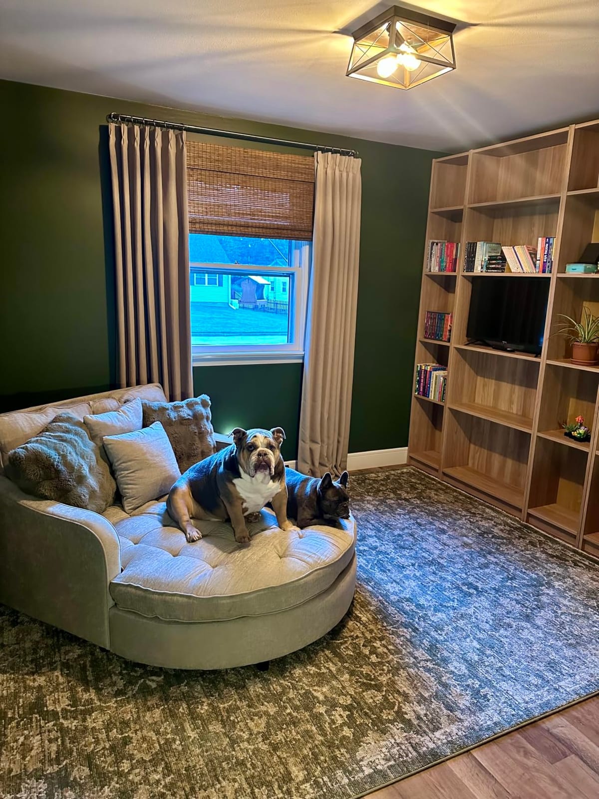 Cordless Bamboo Roman Shades w/Valance, 34.5
