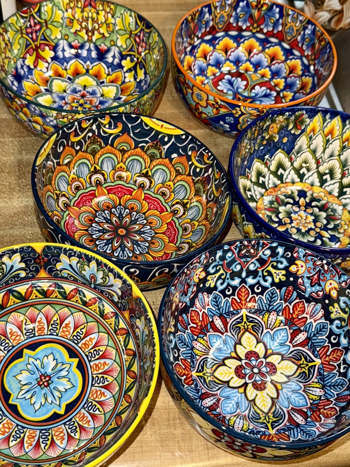 vancasso SIMI 28 oz Cereal Bowls Set of 6, Bohemian Ceramic Soup Bowls | For Pasta, Salad, Ramen, Fruit Serving, Dishwasher and Microwave Safe, Porcelain, Chip-Resistant, Decorative Bowls customer photo 1