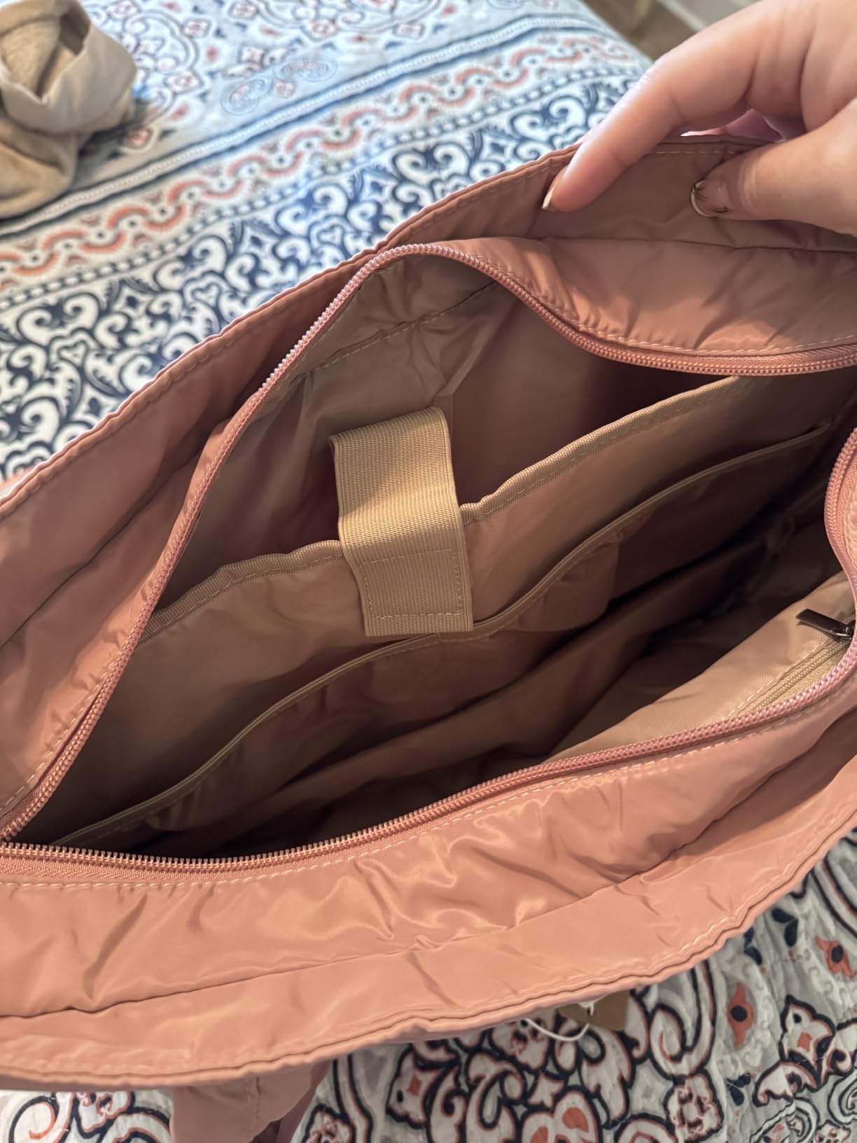 Puffy Tote Bag for Women, Lightweight Work Tote Handbag customer photo 2