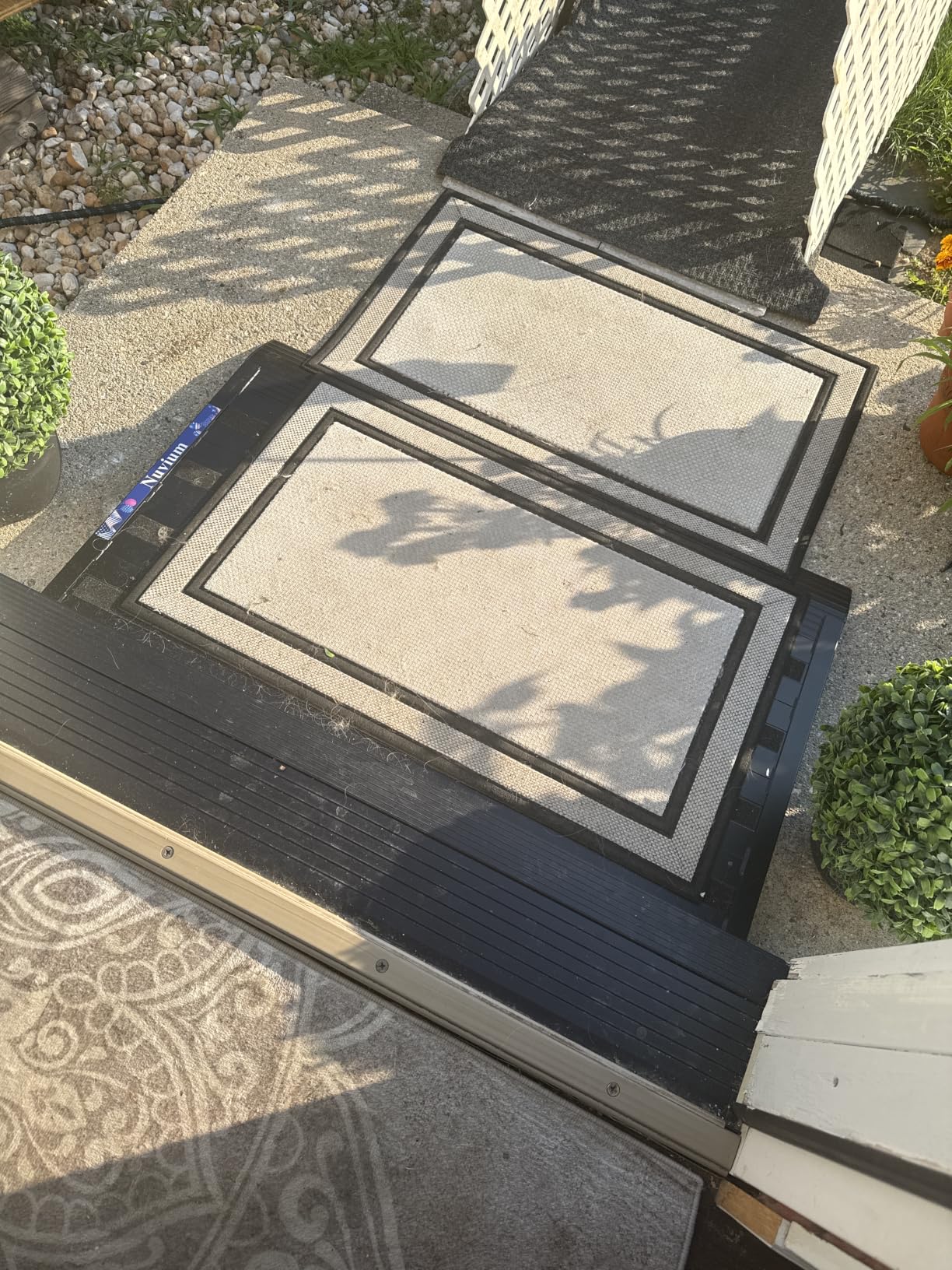Adjustable Threshold Ramp for Doorways, 22 x 36 in, 2.6-6 in | Aluminum Frame, Swivel Feet, Heightening Screws, 1100 lb Capacity, Non-Slip Surface, for Wheelchairs, Scooters, and Carts customer photo 1