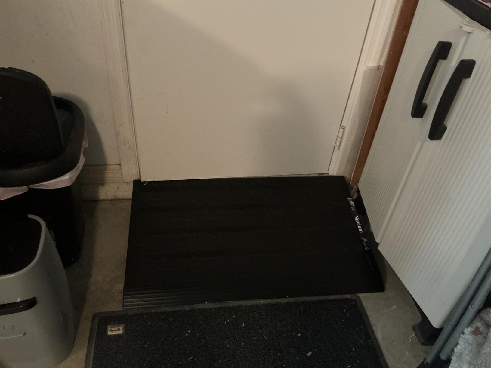 Adjustable Threshold Ramp for Doorways, 22 x 36 in, 2.6-6 in | Aluminum Frame, Swivel Feet, Heightening Screws, 1100 lb Capacity, Non-Slip Surface, for Wheelchairs, Scooters, and Carts customer photo 2