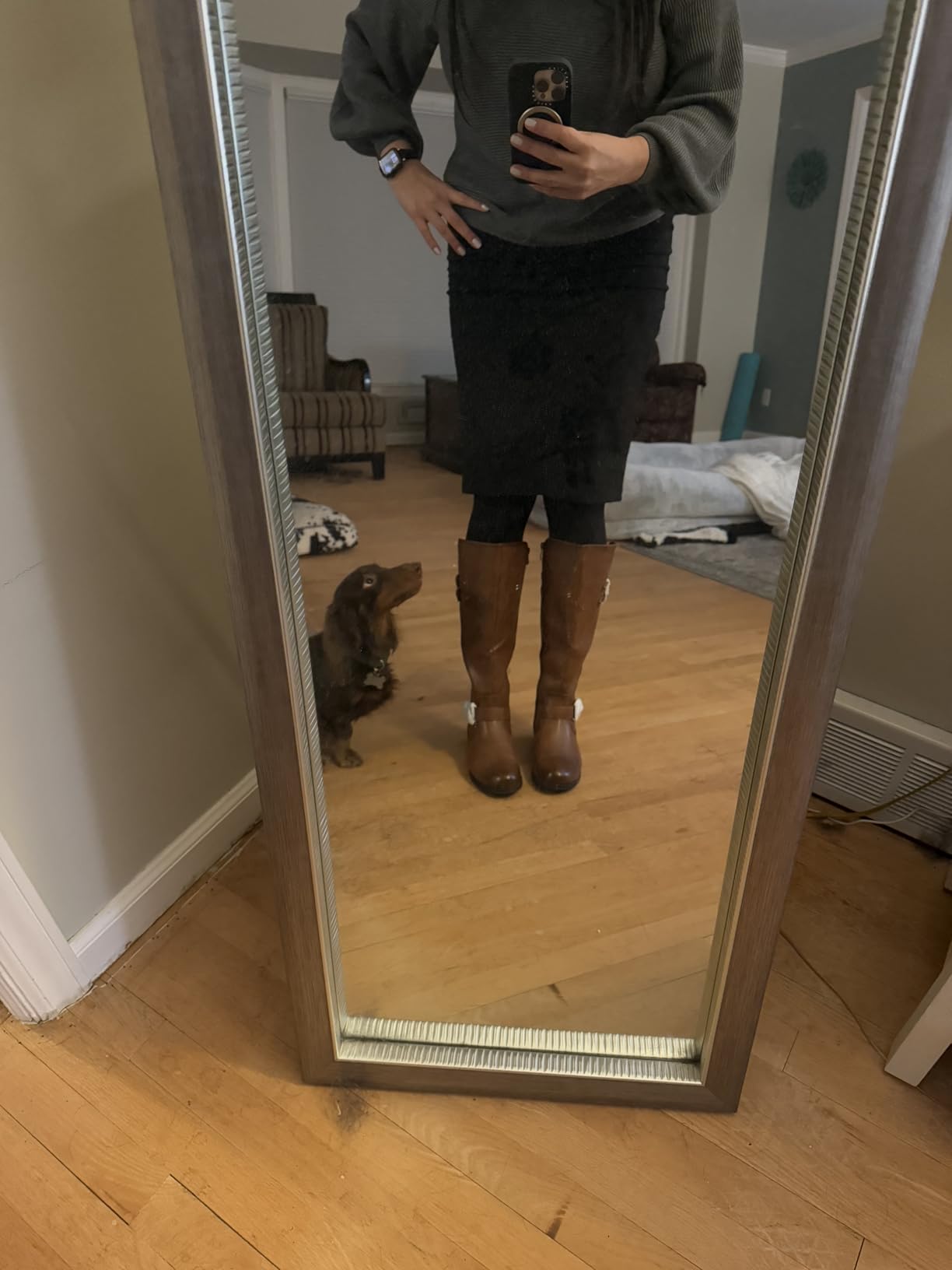 DREAM PAIRS Women's Knee High Riding Buckle Boots customer photo 1