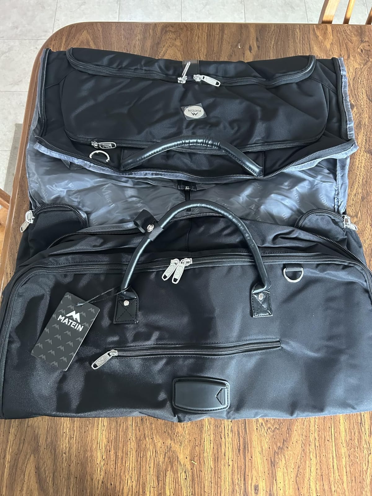 MATEIN Mens Garment Bags for travel, Large Travel Suit Bag Up to 7 Suits with Strap, Wrinkle Free Carry On Garment Bags for Hanging Clothes, Business Suitcase Luggage Bag Fit 17.3 Inch Laptop, Black customer photo 1