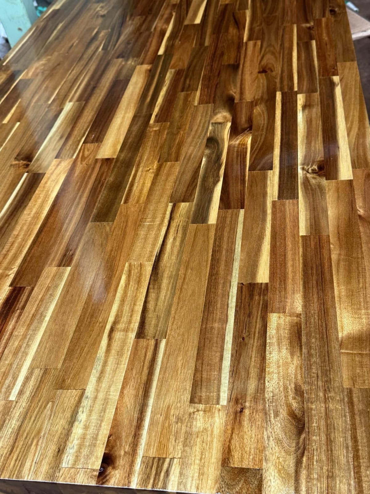 Howizz Acacia Butcher Block Countertop 60 x 25 x 1.5 Inches, Unfinished Solid Wood Table Top for DIY Desk Top, Workbench Top, Kitchen Countertop customer photo 2