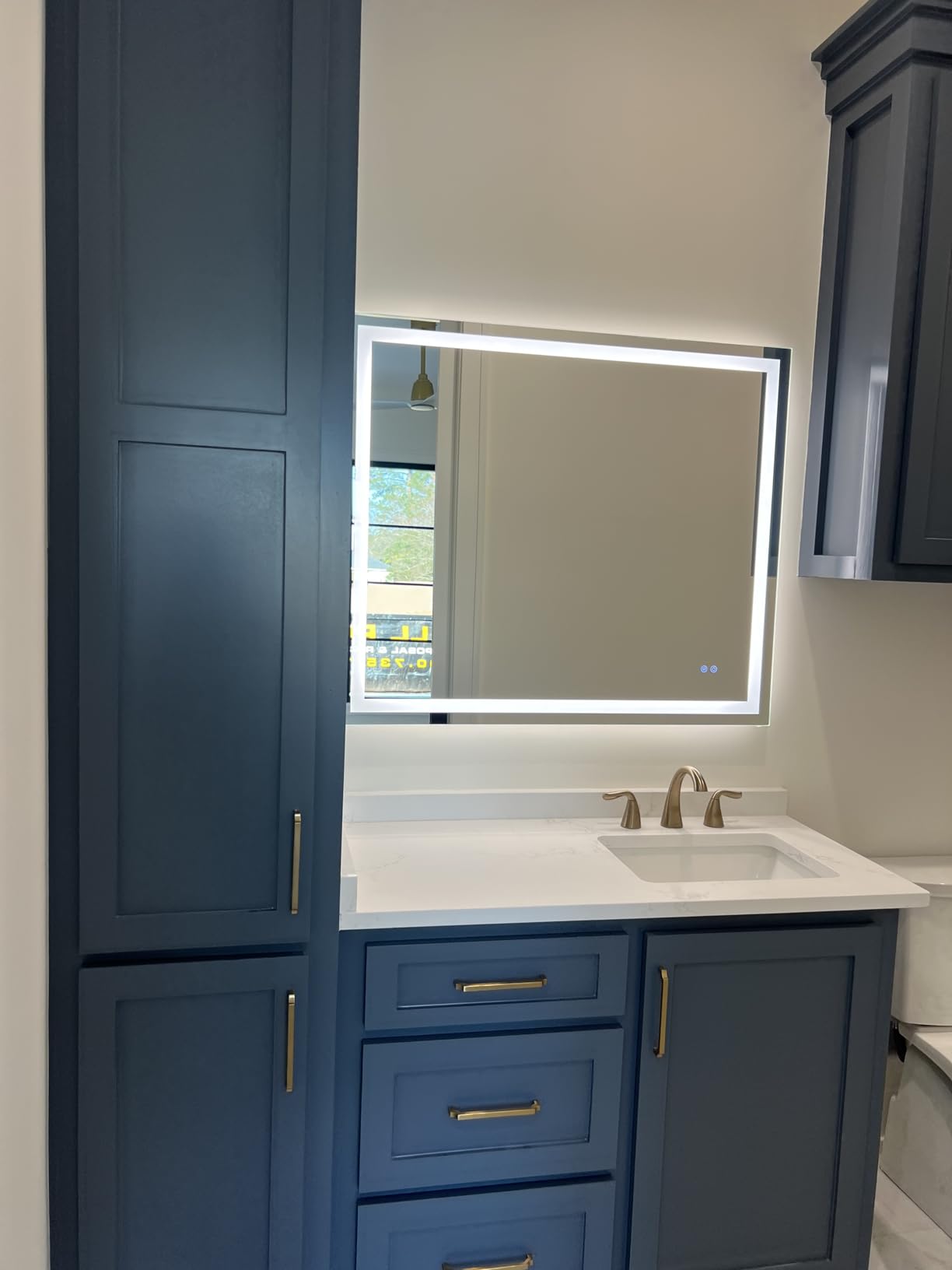 Keonjinn 24x36 Inch LED Bathroom Mirror with Lights, Frontlit & Backlit customer photo 2