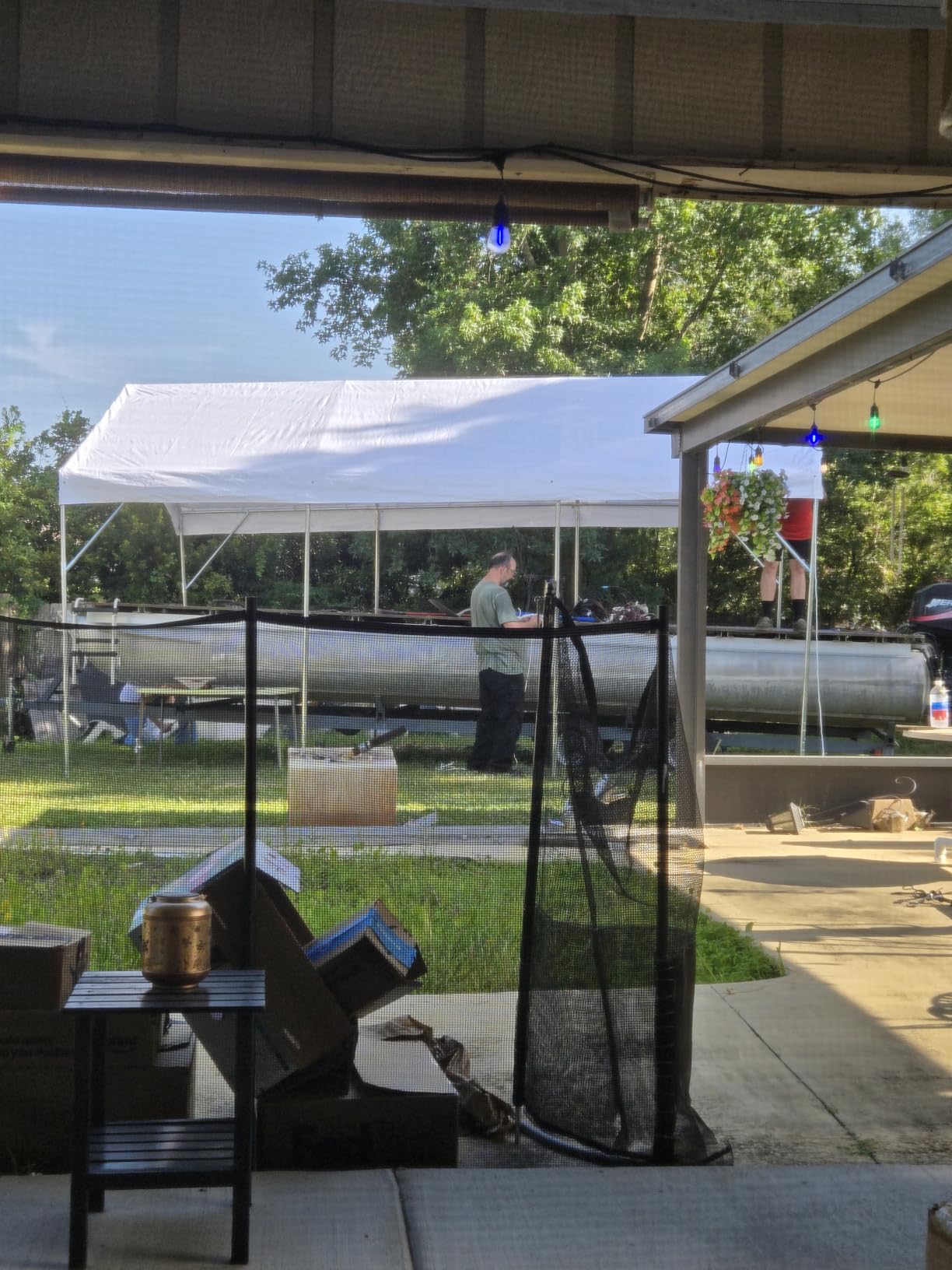 ADVANCE OUTDOOR 10x20 ft Heavy Duty Carport Potable Car Canopy Garage Party Tent Boat Shelter, Adjustable Height from 9.5 ft to 11 ft - Gray customer photo 2