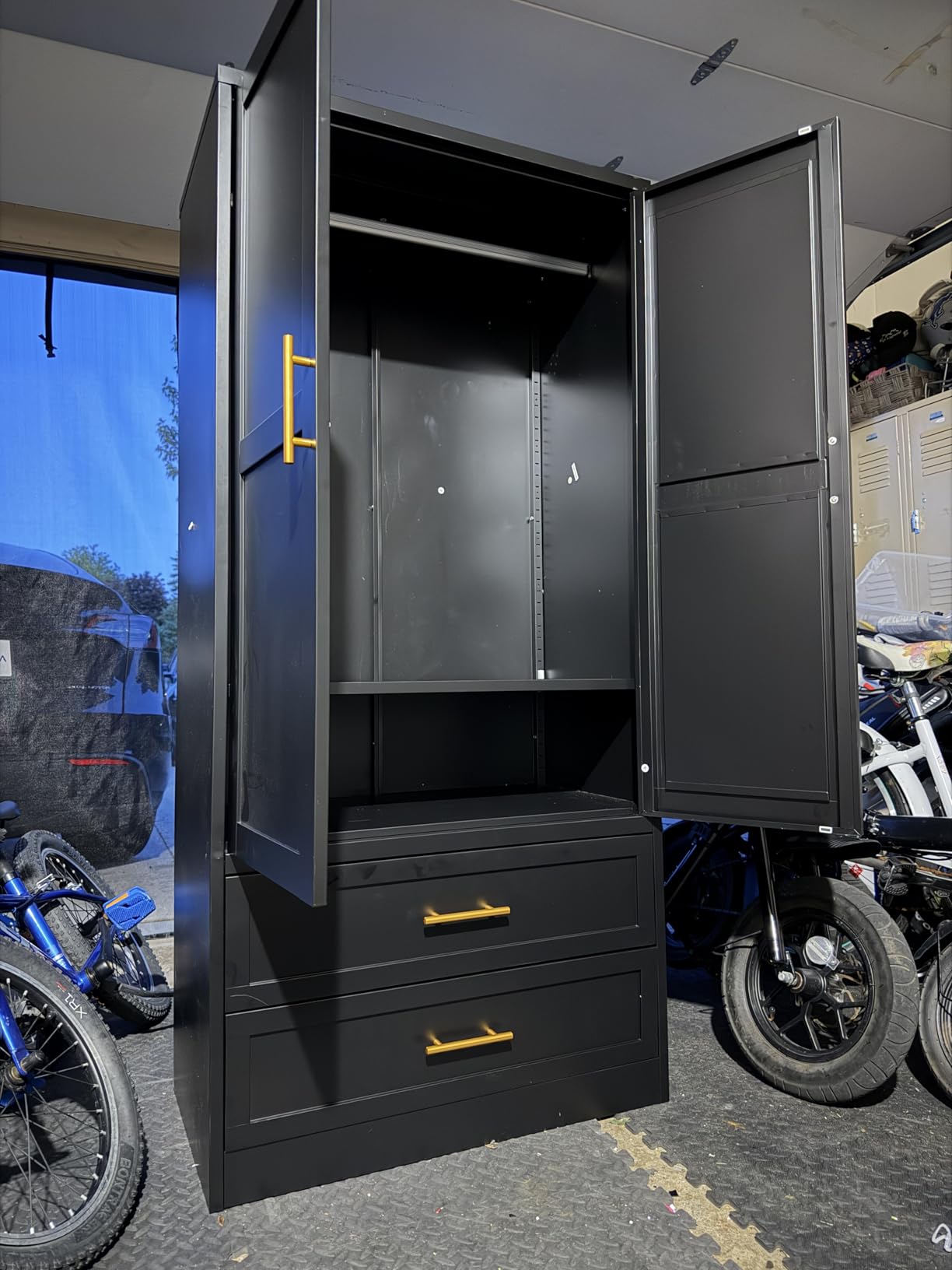 erosoei Metal Armoire Wardrobe Closet, 71