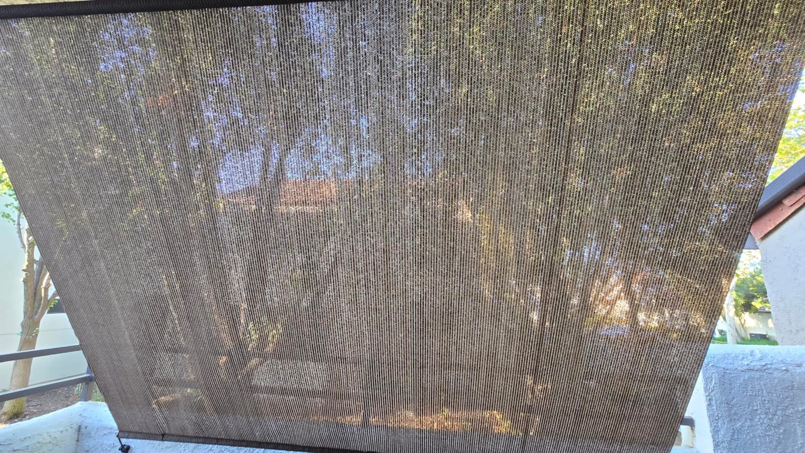Shade&Beyond Outdoor Roller Shades with Splicing Design, 6' W x 6' H Cordless Patio Roll Up Blinds, Exterior Shade Cloth Roll for Porch, Gazebo, Pergola, Balcony, Blue Gray customer photo 1