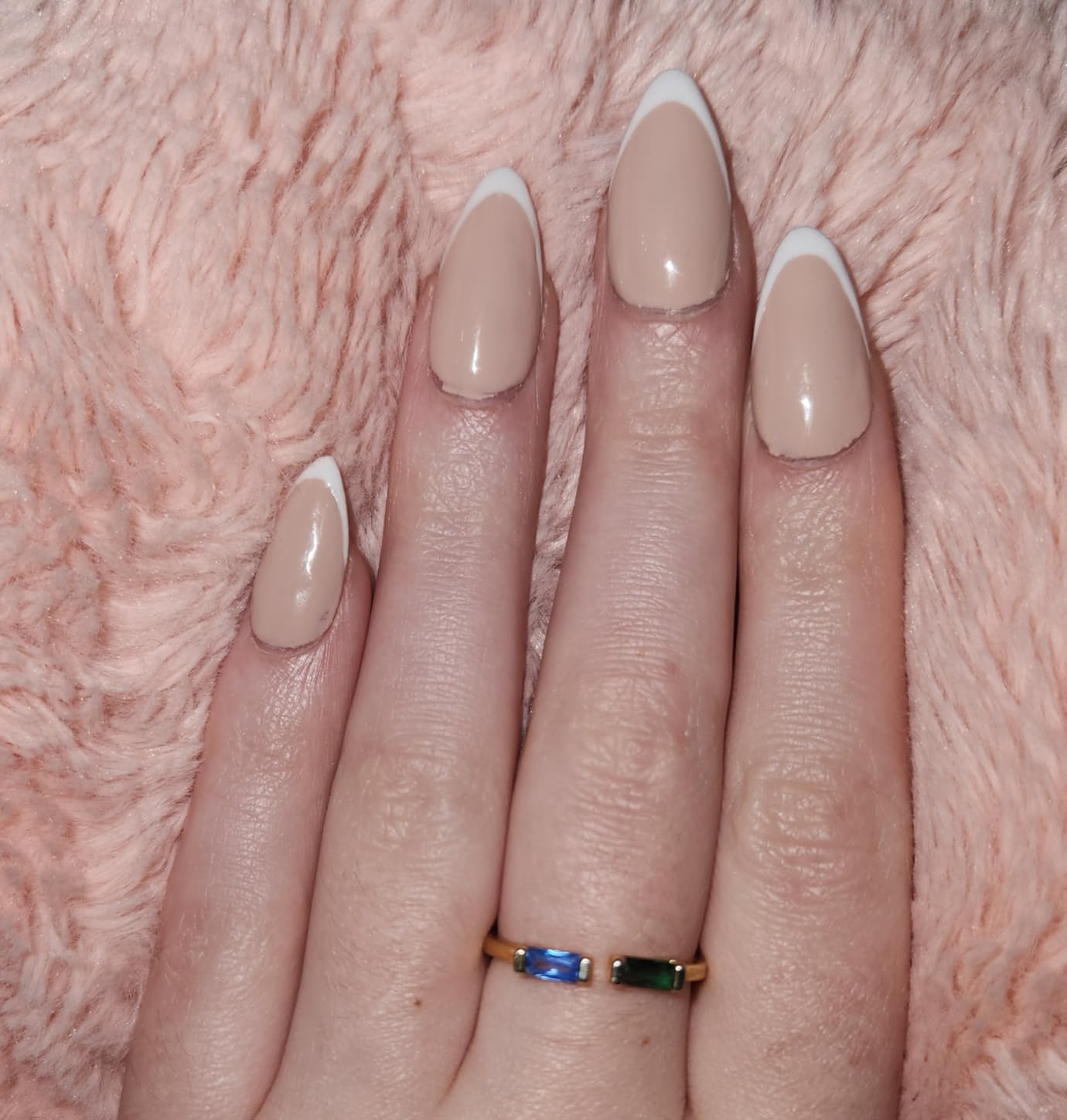 Birthstone Rings for Women Dainty Emerald Blue Ring Birthday Gifts for Mom Her Gemstones CZ Ring for Teens Gold Rings That Don't Tarnish Adjustable Ring Jewelry Gifts customer photo 2