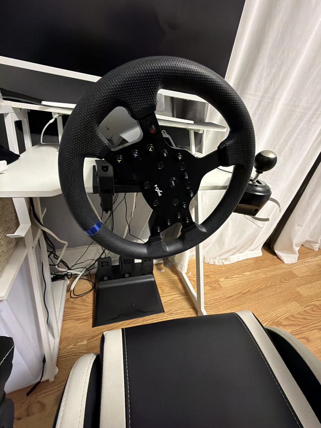 PXN V99 3.2Nm Force Feedback Gaming Steering Wheel | 270-900 Degree, 11.8-inch, Hall 3-Pedal, H Shifter - Sim Racing Wheel for PC, PS4, Xbox One, Xbox Series X|S customer photo 1