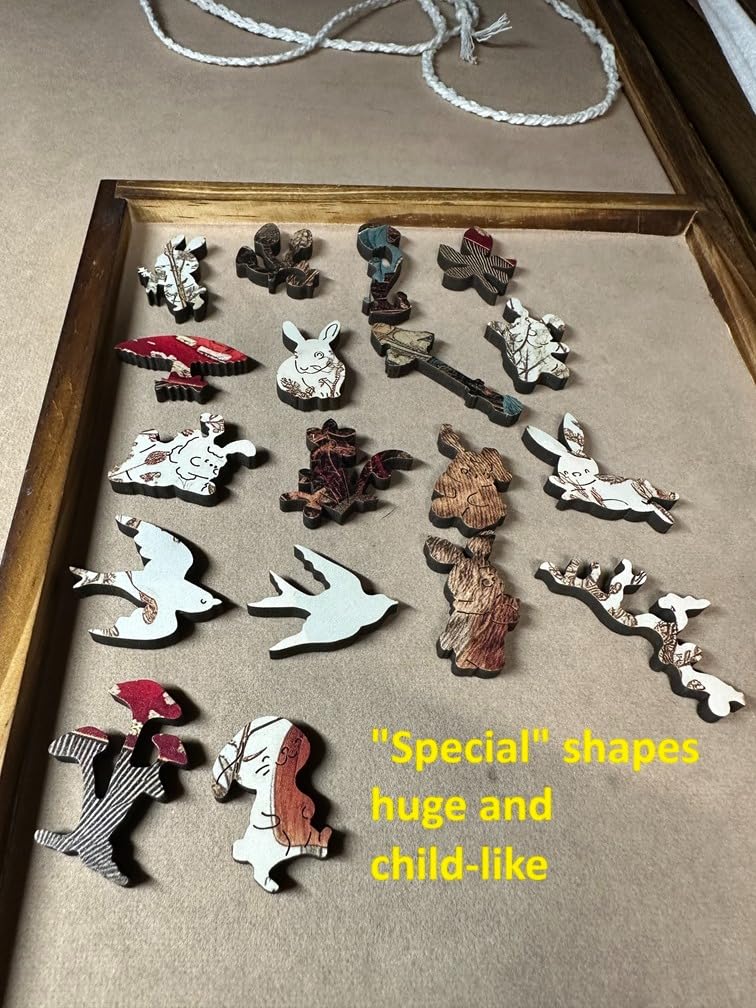Wooden Puzzles for Adults, Lion Jigsaw Puzzles 500 Piece, Unique Shape Puzzles for Adults and Kids, Fun Challenging Puzzles Family Game Gift, Royal Size 15.2 x 16.9 Inches customer photo 1