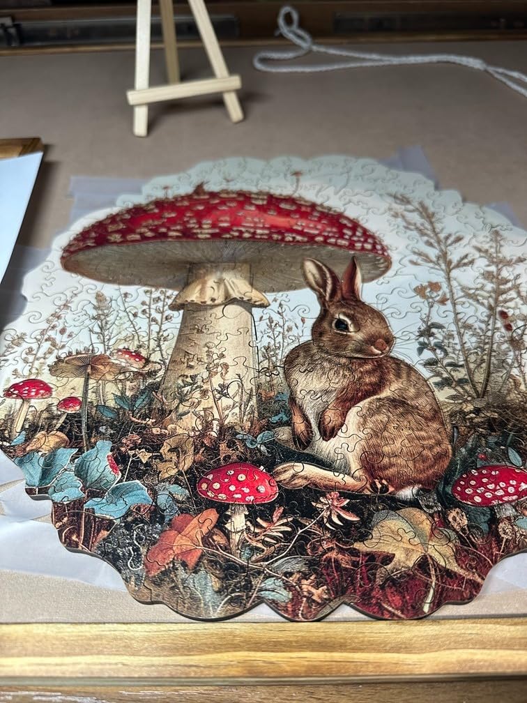Wooden Puzzles for Adults, Lion Jigsaw Puzzles 500 Piece, Unique Shape Puzzles for Adults and Kids, Fun Challenging Puzzles Family Game Gift, Royal Size 15.2 x 16.9 Inches customer photo 2