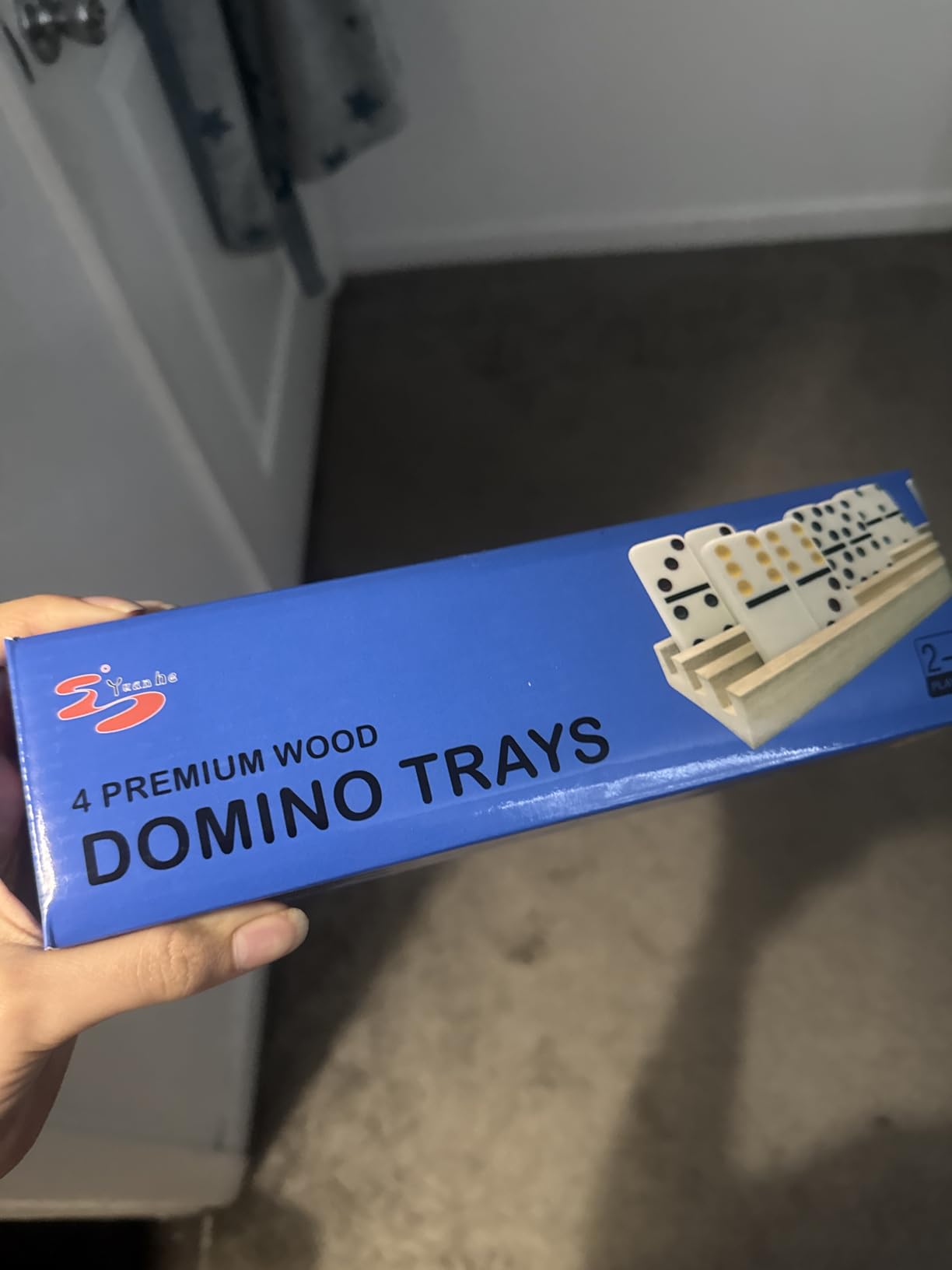 Smilejoy Jumbo Dominoes Set for Adults, Double 6 Domino with Wooden Box | 28 Jumbo Retro Ivory tiles, Prime wood Box, Metal Spinner, recessed mark, for 2-4 players, Board Game, Festival Gift choice customer photo 1