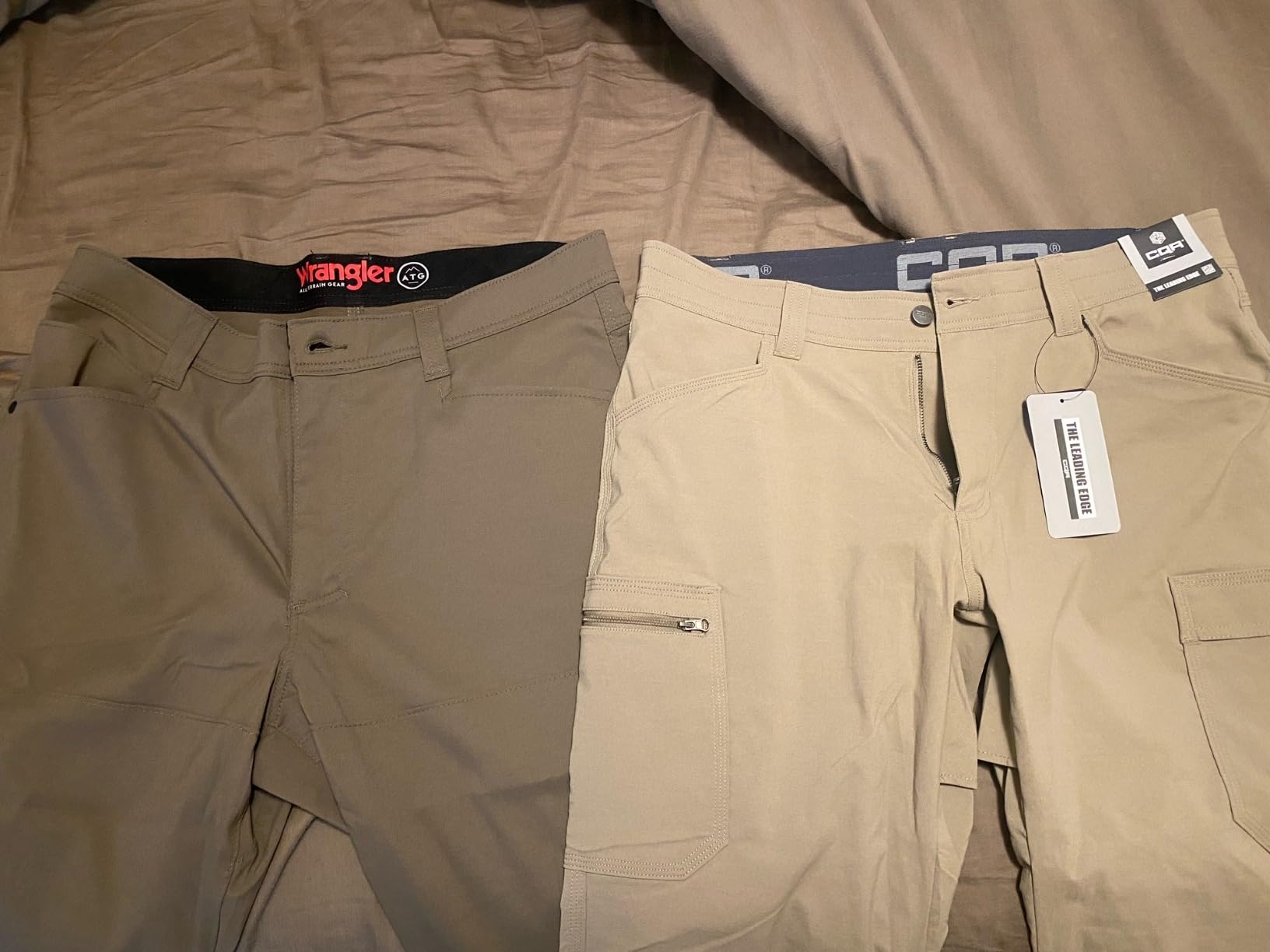 CQR Men's Active Flex Tactical Pants, Water Resistant Lightweight Stretch Cargo Work Hiking Pants customer photo 1
