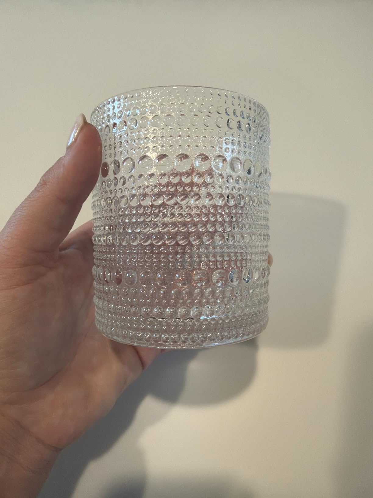 Moretoes Hobnail Drinking Glasses Set of 12, Vintage Water Glass Cups | 12 Oz Highball Glasses & 10 Oz Cocktail Glasses, Clear Embossed Boho Kitchen Bar Tumbler for Whiskey, Beer, Juice, Milk customer photo 1
