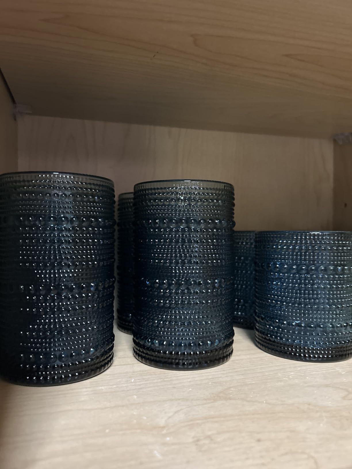 Moretoes Hobnail Drinking Glasses Set of 12, Vintage Water Glass Cups | 12 Oz Highball Glasses & 10 Oz Cocktail Glasses, Clear Embossed Boho Kitchen Bar Tumbler for Whiskey, Beer, Juice, Milk customer photo 2