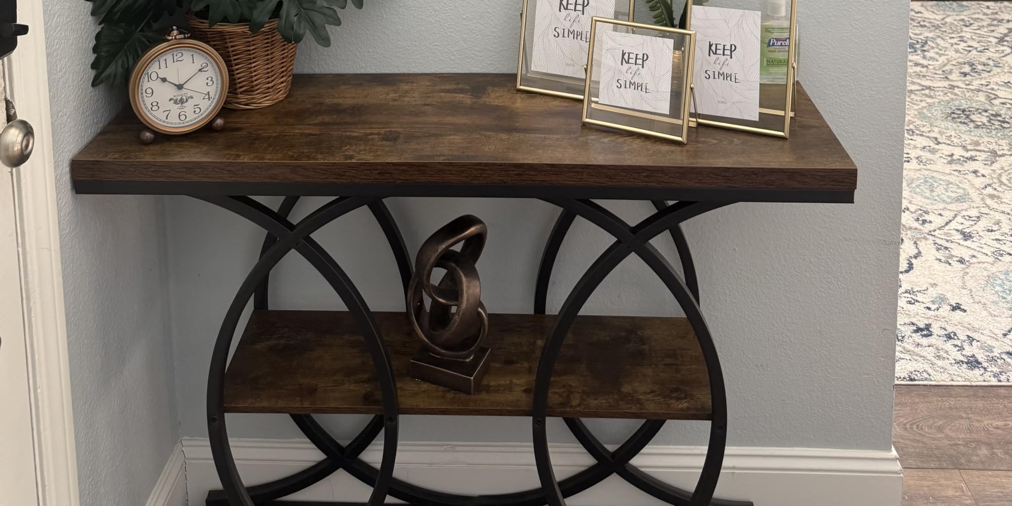 Modern Abstract Knot Sculpture, Artistic Mobius Inspired Resin Decor (Bronze) customer photo 1