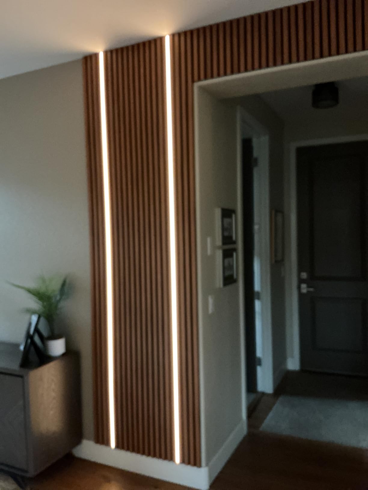 Art3d 108 x 12 in 3D Fluted Soundproof Wood Slat Wall Panel, 2-Pack, Walnut | Reduce Noise, Durable, Sustainable, Moisture Resistant, Easy Mounting, Low Maintenance, Long Lasting, Home Decor, Office Use customer photo 1