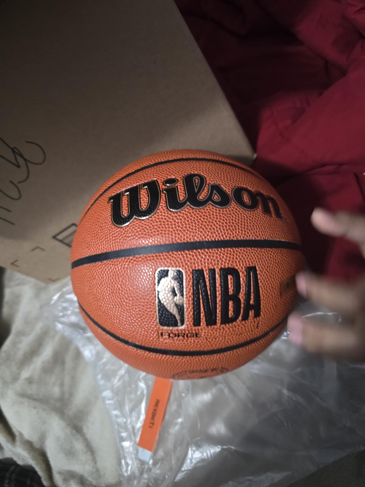 WILSON NBA Forge Indoor/Outdoor Basketball - Brown, Size 7-29.5