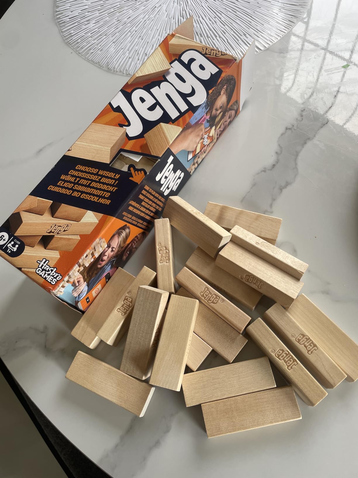 Official Hasbro Games Jenga Game | Digital Die for 6 More Ways to Play | Original Wood Block Game | Stacking Tower | Ages 6+ | 1+ Players | Party Games customer photo 2