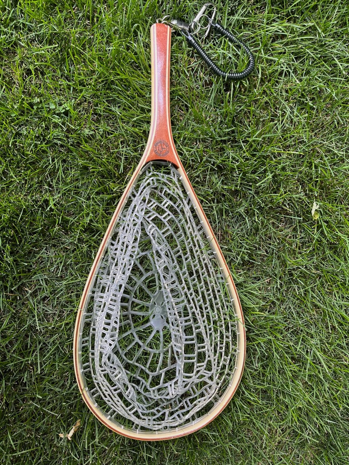Kingfisher Fly Fishing Net, Soft Rubber, Clear, Small Mesh, Wooden Handle, Laminated Bamboo and Hardwood, Waterproof, Magnet Release customer photo 1
