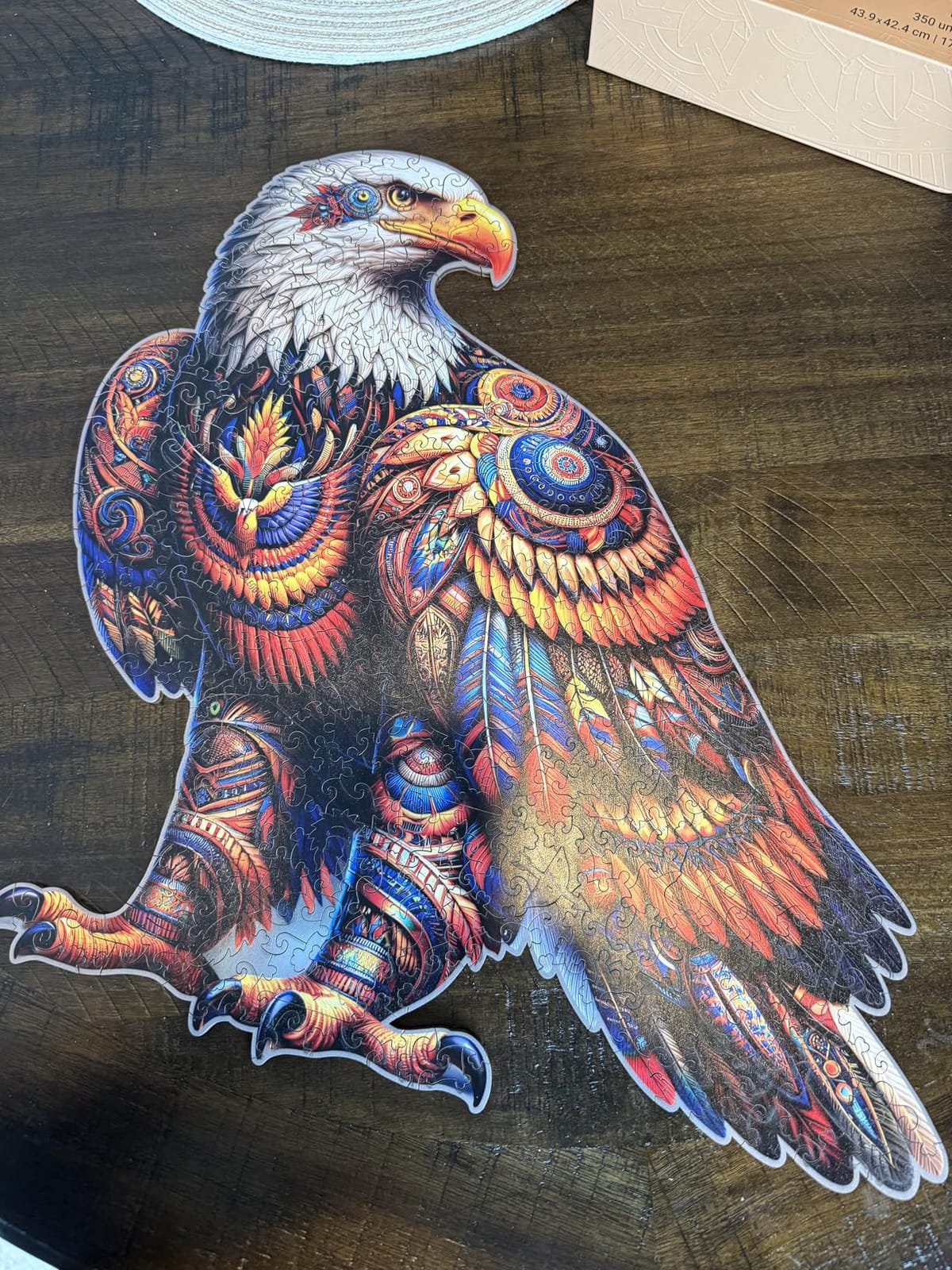 LEOGOR Wooden Jigsaw Puzzles for Adults - Vivid Eagle Odyssey 500 Piece Unique Animal Artwork, Thick Wood Boards, Mindful Family Activity Gift Wall Art Decor Set customer photo 2