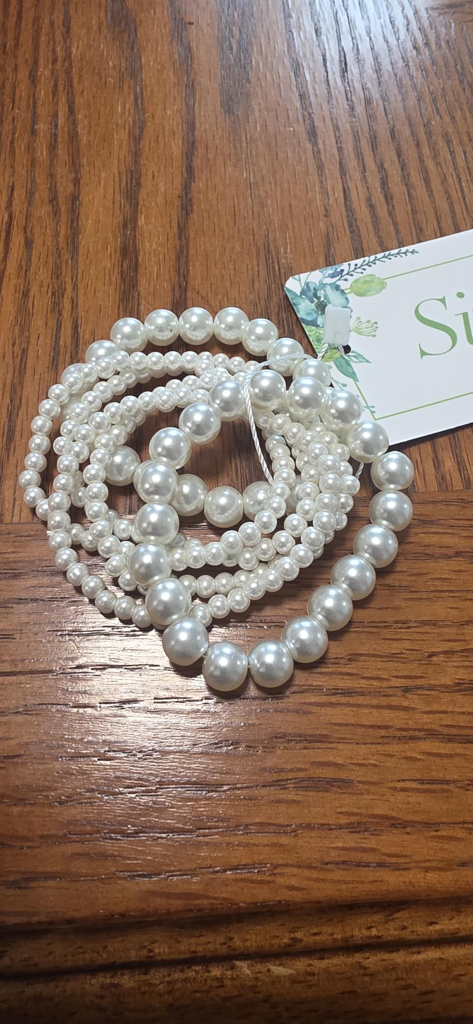 6 Pack Pearls Bracelets for Women Pearls Bracelets Set Boho Jewelry for Halloween Prom Party Christmas Gift customer photo 1