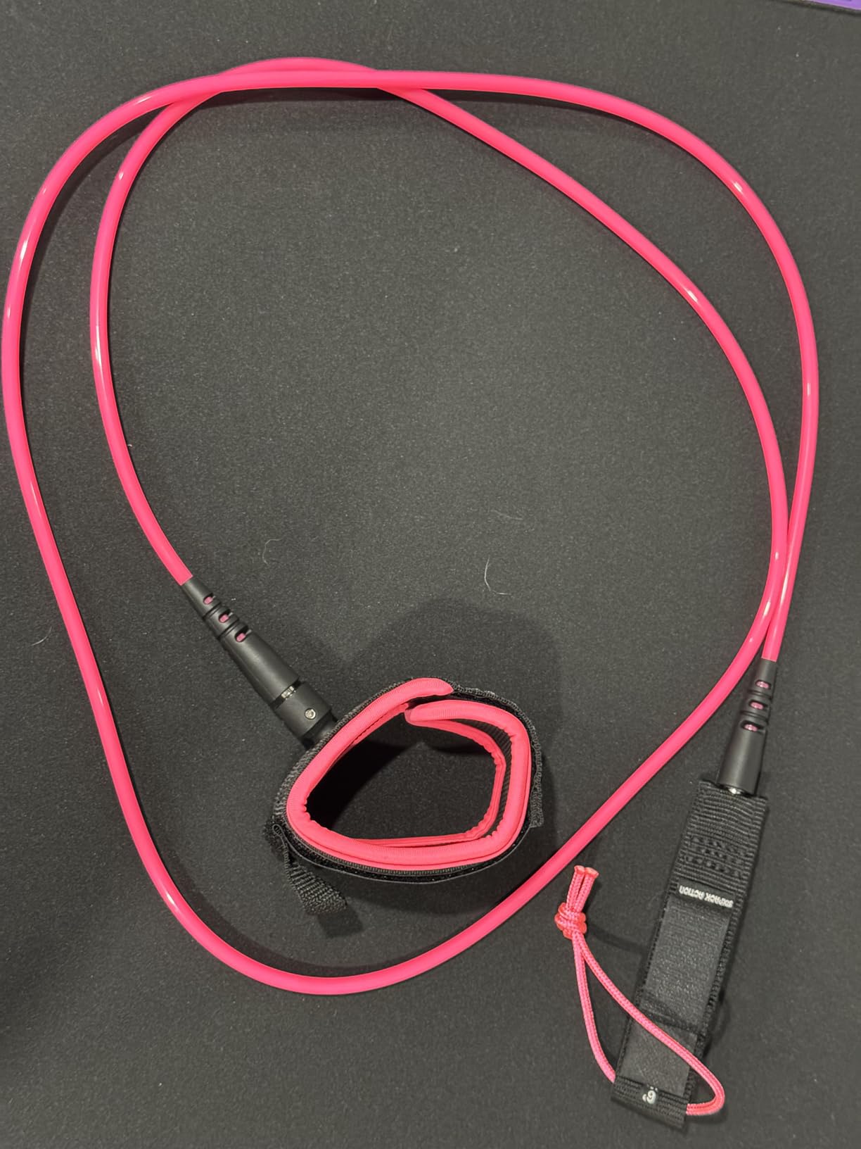 SIXPACK ACTION Classic Surfboard Leash, 6ft/7ft/8ft/9ft Pro Comp Surf Leash with Superior Anti-Slip Cuff and Flexible Horn Connector customer photo 2