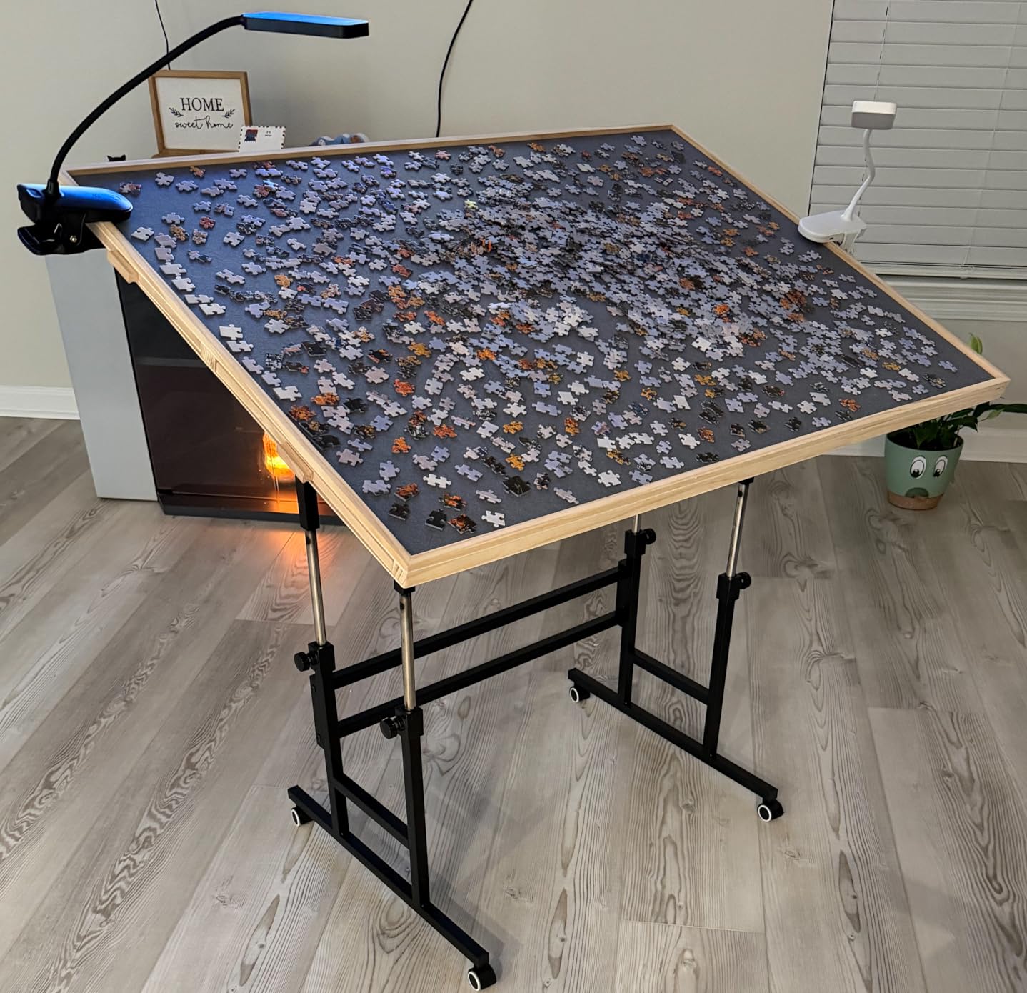 BuilderButler Puzzle Table 1500 Pieces with Wheels, Drawers & Cover, 33.58